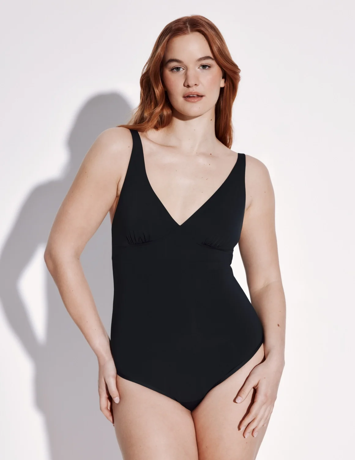 Leakproof Deep V One Piece Swimsuit - Long Torso